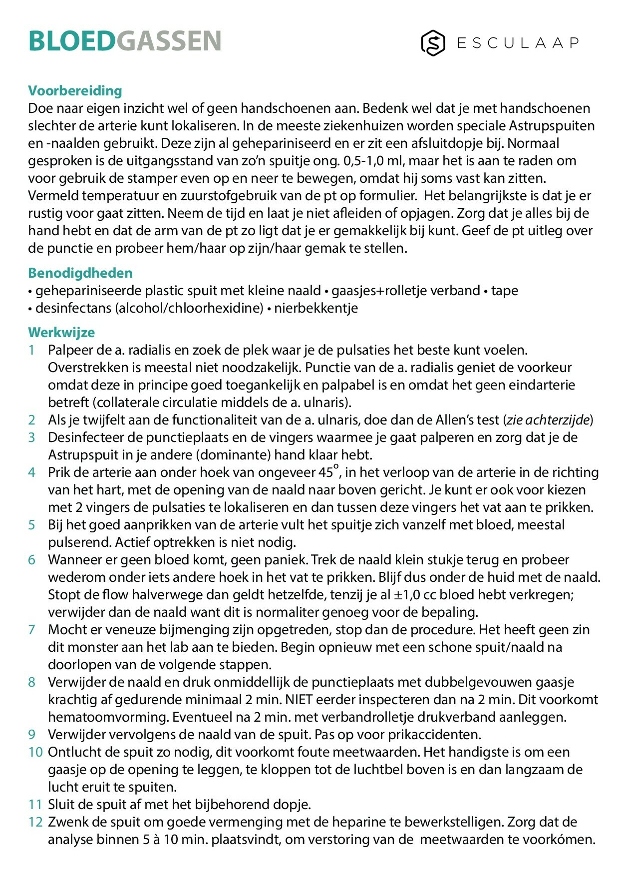 Voorbeeld van pagina 1 van Bloedgassen
