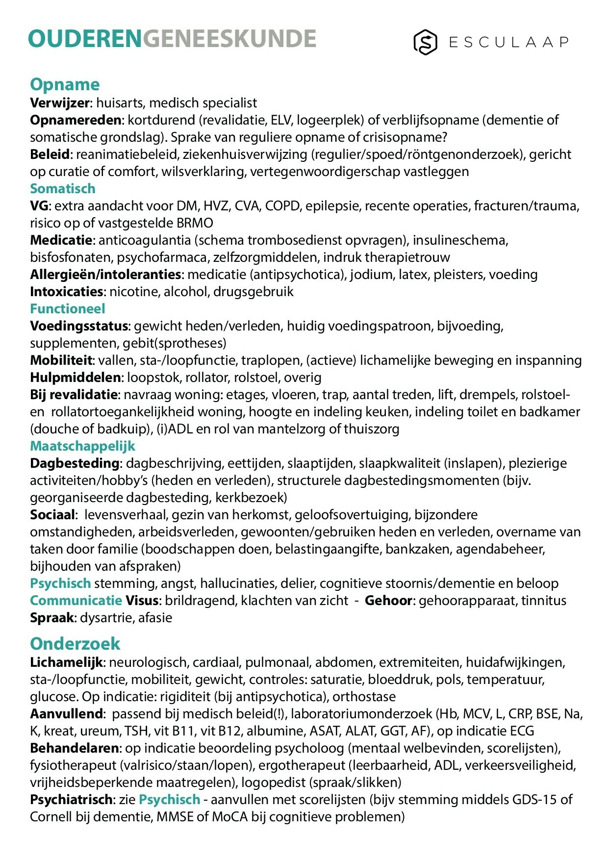 Voorbeeld van pagina 1 van Ouderengeneeskunde