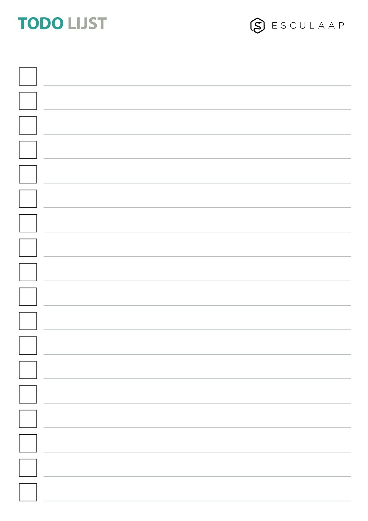 Voorbeeld van pagina 1 van Todo lijst